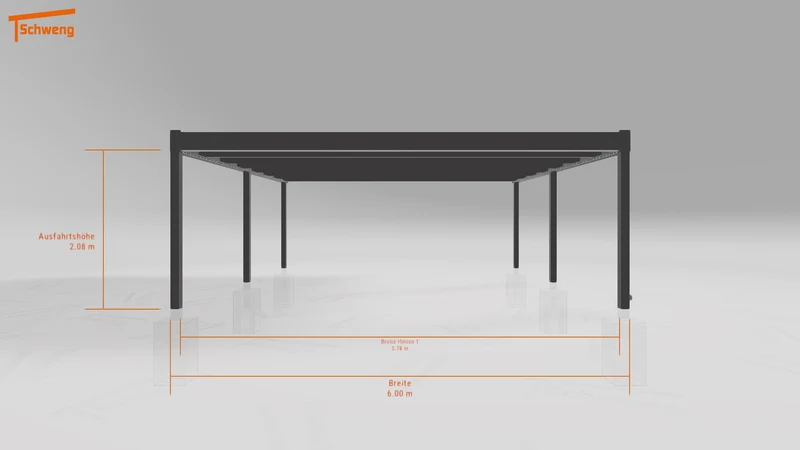 #DE Schweng Flachdachcarport C600 (ID 77b2wg) #MTG