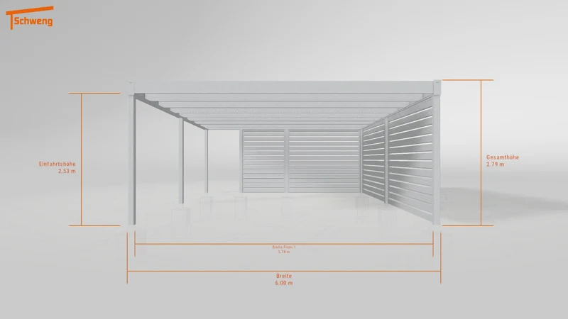 #DE Schweng Flachdachcarport C600 (ID g75v3d) #MTG