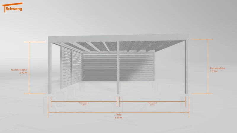 #DE Schweng Flachdachcarport C600 (ID g75v3d) #MTG