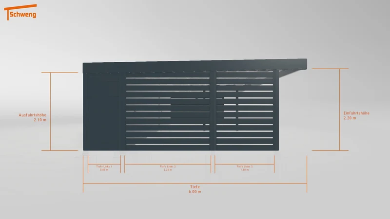 #DE Schweng Flachdachcarport C600+ (ID jj8mgw) #MTG