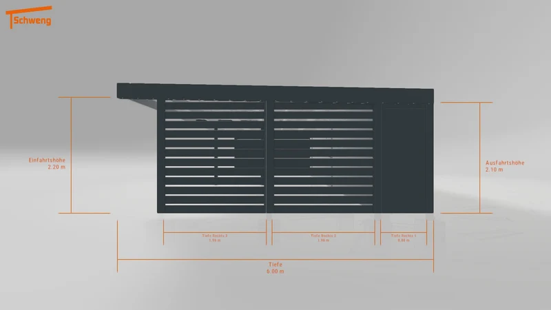 #DE Schweng Flachdachcarport C600+ (ID jj8mgw) #MTG