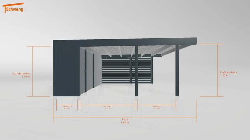 #DE Schweng Flachdachcarport C600+ (ID 85pzjm) #MTG