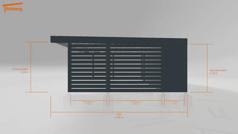 #DE Schweng Flachdachcarport C600+ (ID 85pzjm) #MTG
