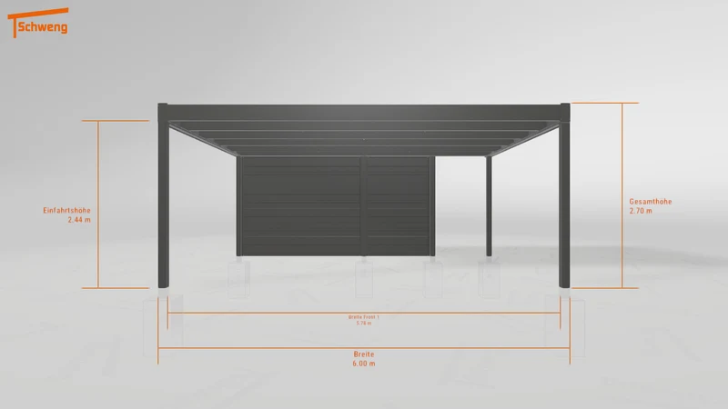 #DE Schweng Flachdachcarport C600+ (ID mj2wr8) #MTG