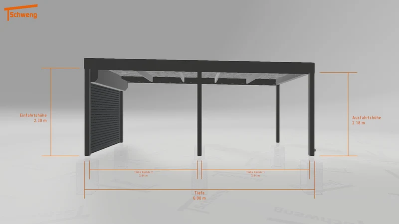 #DE Schweng Flachdachcarport C600 (ID mj2w78) #MTG
