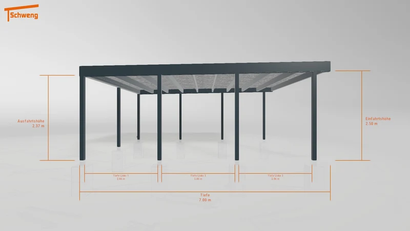 #DE Schweng Flachdachcarport C600+ (ID ygjmbb)