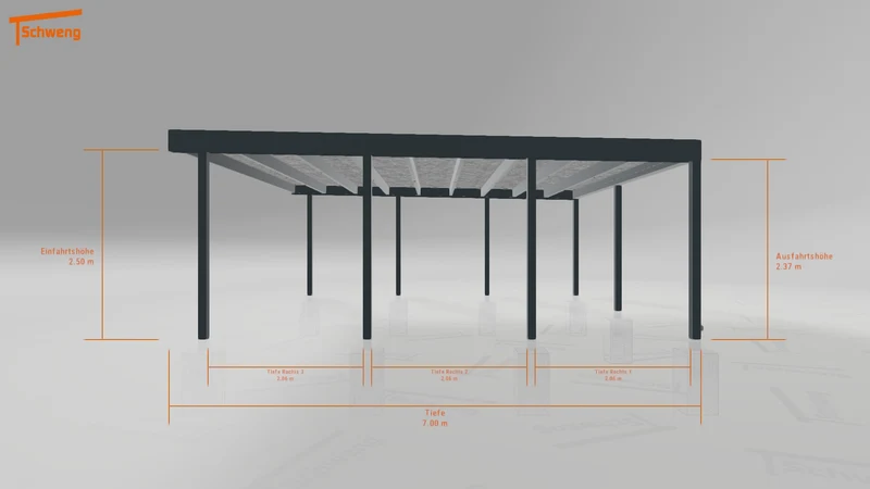 #DE Schweng Flachdachcarport C600+ (ID ygjmbb)