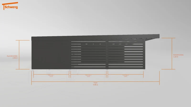 #DE Schweng Flachdachcarport C600+ (ID pbp5w7) #MTG
