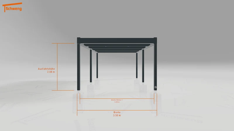 #DE Schweng Flachdachcarport C600 (ID zbw48z)