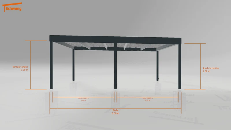 #DE Schweng Flachdachcarport C600 (ID zbw48z)