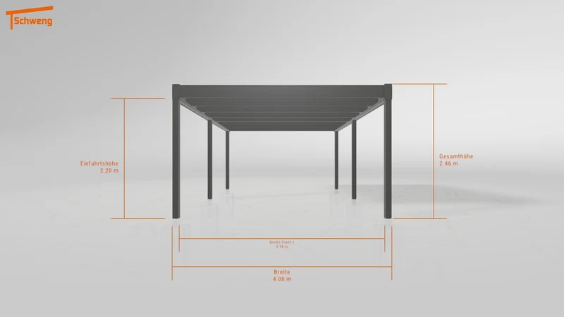 #DE Schweng Flachdachcarport C600 (ID x789bd)