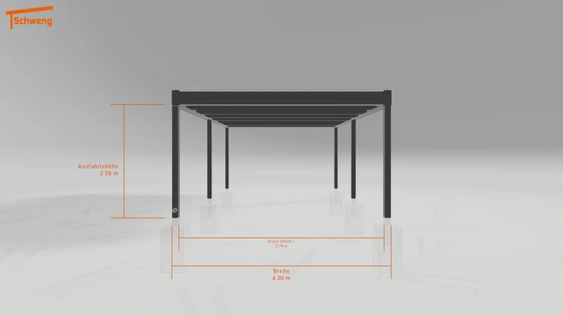 #DE Schweng Flachdachcarport C600 (ID x789bd)