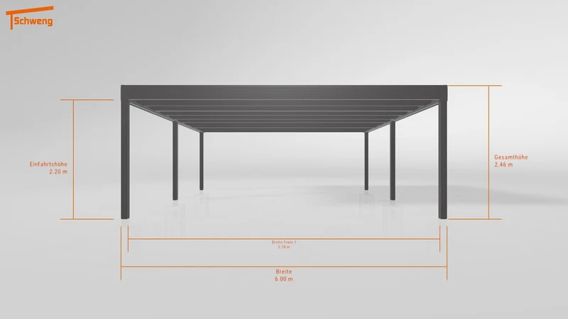 #DE Schweng Flachdachcarport C600+ (ID 5mznvd)