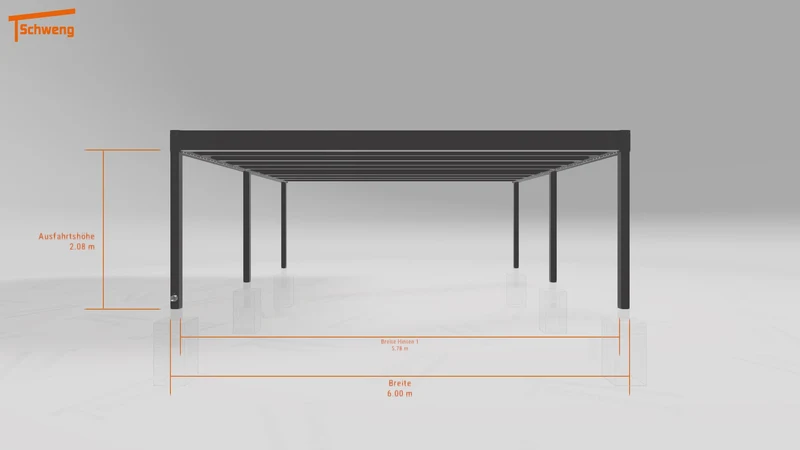 #DE Schweng Flachdachcarport C600+ (ID 5mznvd)