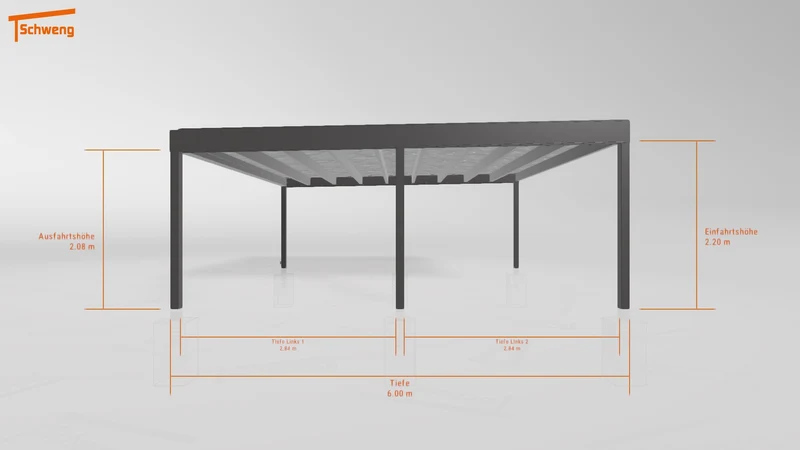 #DE Schweng Flachdachcarport C600+ (ID 5mznvd)