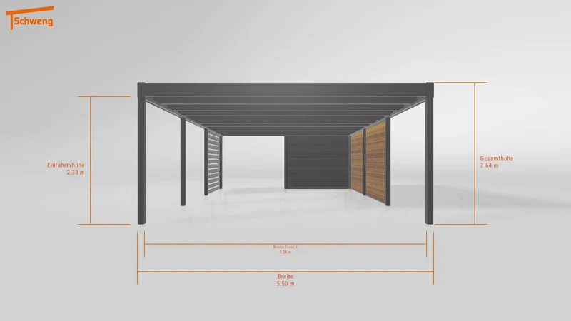 #DE Schweng Flachdachcarport C600+ (ID dvnm47) #MTG