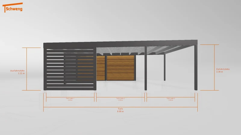 #DE Schweng Flachdachcarport C600+ (ID dvnm47) #MTG