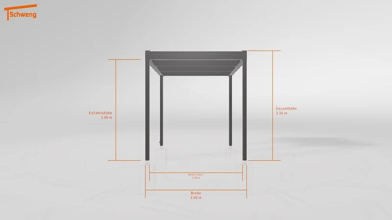 #DE Schweng Flachdachcarport C600+ (ID dvnqd8)