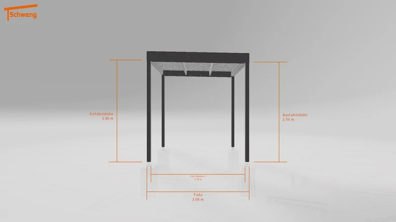 #DE Schweng Flachdachcarport C600+ (ID dvnqd8)