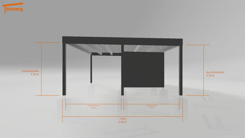 #DE Schweng Flachdachcarport C600+ (ID 33j7yw) #MTG