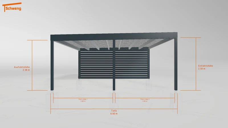 #DE Schweng Flachdachcarport C600+ (ID 77bwjv) #MTG