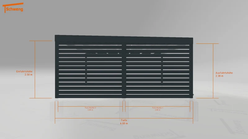 #DE Schweng Flachdachcarport C600+ (ID 77bwjv) #MTG