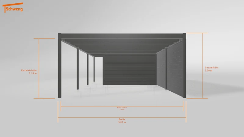 #DE Schweng Flachdachcarport C600 (ID 5mz79q) #MTG