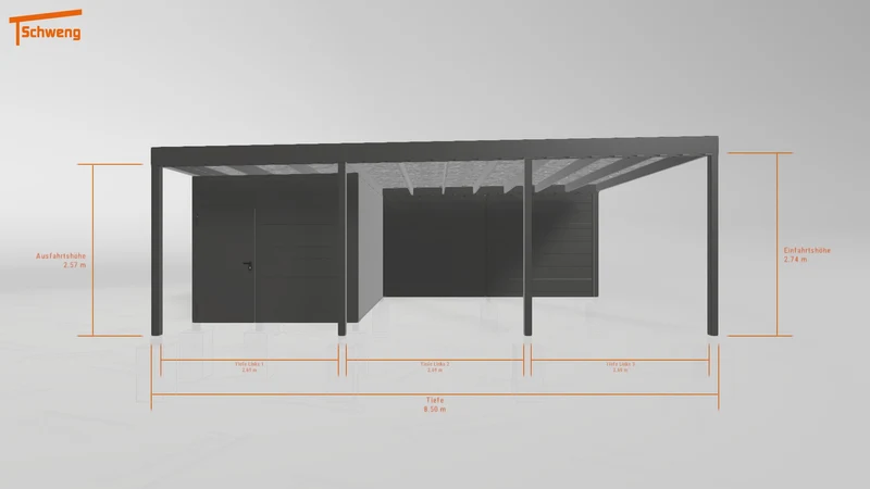 #DE Schweng Flachdachcarport C600 (ID 5mz79q) #MTG