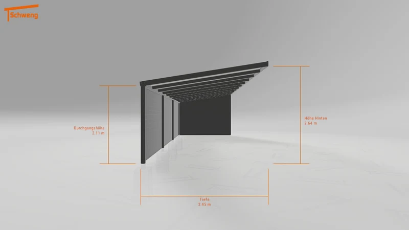 #DE Schweng Pultdachcarport S350 (ID bkpd33) #MTG
