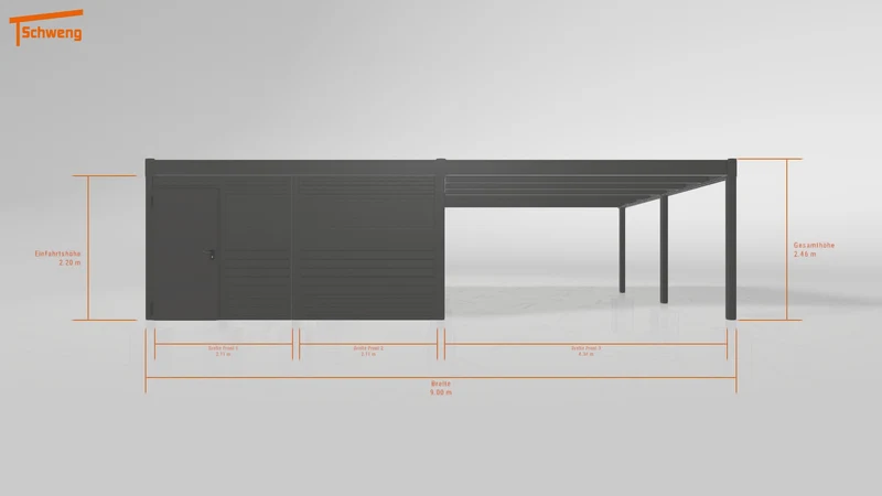 #DE Schweng Flachdachcarport C600+ (ID mj2vb8) #MTG