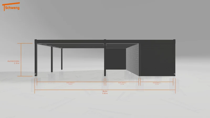 #DE Schweng Flachdachcarport C600+ (ID mj2vb8) #MTG