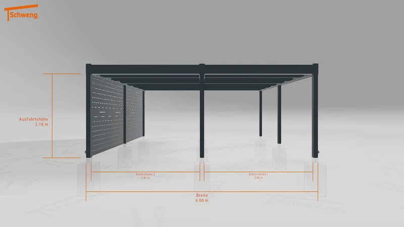 #DE Schweng Flachdachcarport C600 (ID bkp945) #MTG