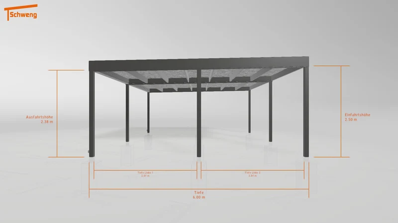 #DE Schweng Flachdachcarport C600 (ID bkp9p5)
