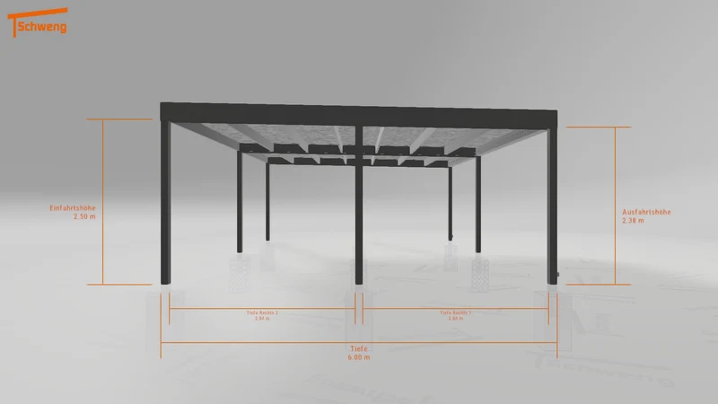 #DE Schweng Flachdachcarport C600 (ID bkp9p5)