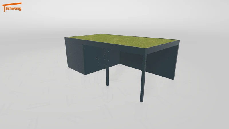 #DE Schweng Flachdachcarport C600+ (ID g753dr) #MTG