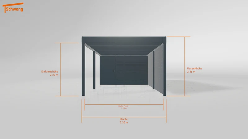 #DE Schweng Flachdachcarport C600+ (ID g753dr) #MTG