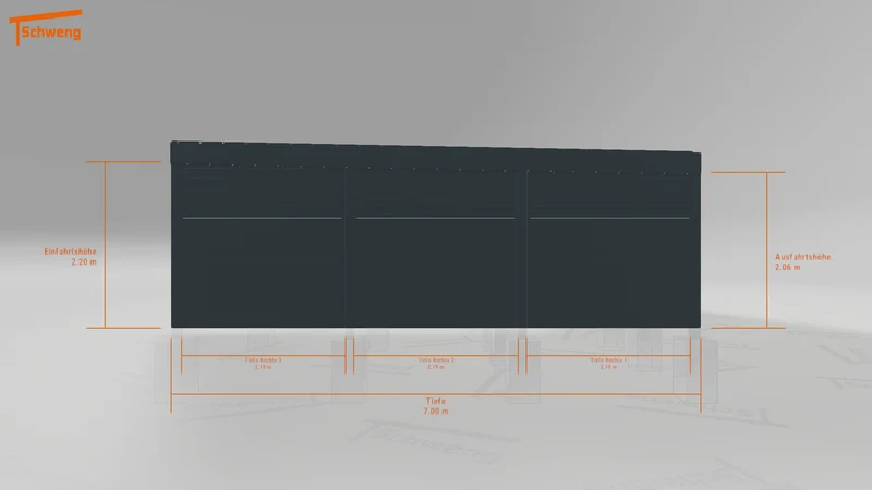 #DE Schweng Flachdachcarport C600+ (ID g753dr) #MTG