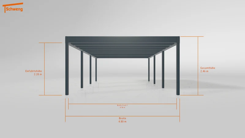 #DE Schweng Flachdachcarport C600+ (ID mj2pkz) #MTG
