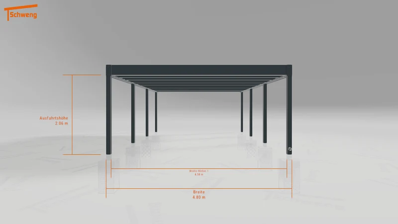 #DE Schweng Flachdachcarport C600+ (ID mj2pkz) #MTG