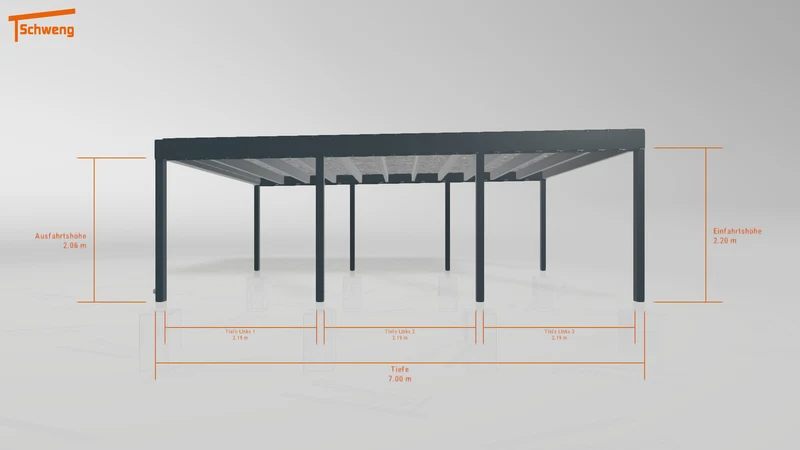 #DE Schweng Flachdachcarport C600+ (ID mj2pkz) #MTG