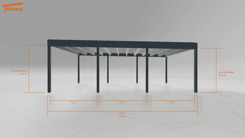 #DE Schweng Flachdachcarport C600+ (ID mj2pkz) #MTG