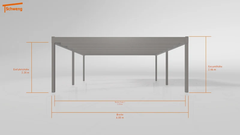 #DE Schweng Flachdachcarport C600 (ID ygjznp)