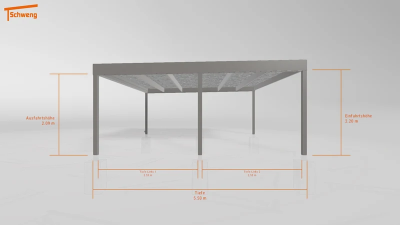 #DE Schweng Flachdachcarport C600 (ID ygjznp)