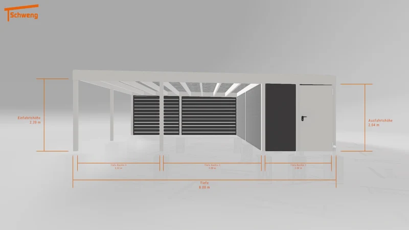 #DE Schweng Flachdachcarport C600+ (ID rjnyz2) #MTG