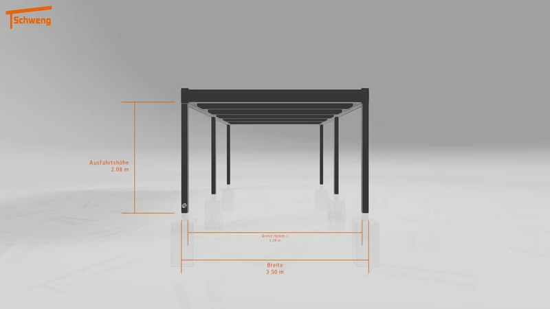 #DE Schweng Flachdachcarport C600 (ID 85pdwx)