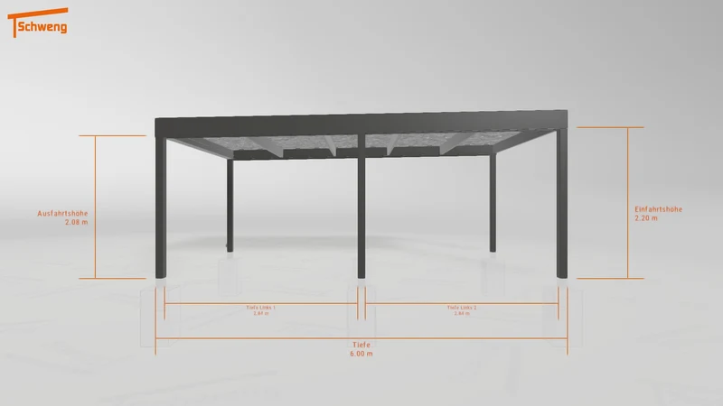 #DE Schweng Flachdachcarport C600 (ID 85pdwx)