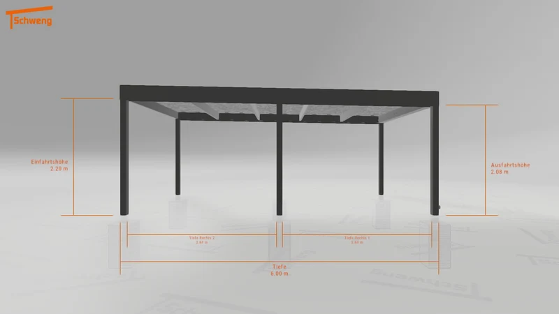 #DE Schweng Flachdachcarport C600 (ID 85pdwx)