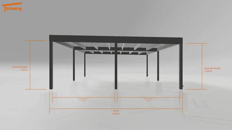 #DE Schweng Flachdachcarport C600 (ID x78xmw)