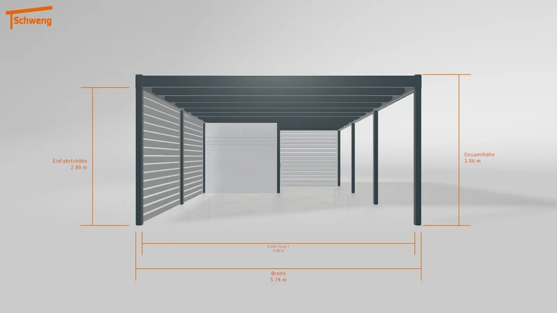 #DE Schweng Flachdachcarport C600+ (ID 33jyvy)