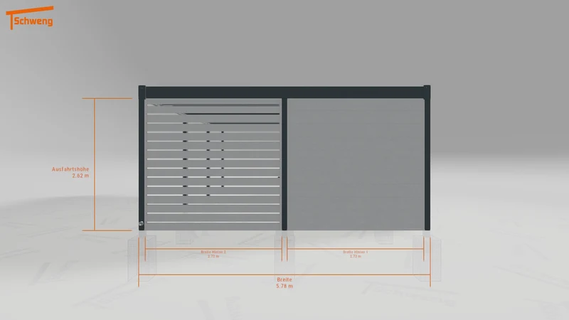 #DE Schweng Flachdachcarport C600+ (ID 33jyvy)